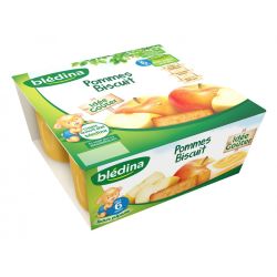 Bledina Pack 4X100G Compotine Pomme/Biscuit