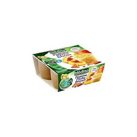 Bledina Pack 4X100 Biscuit Pomme/Peche