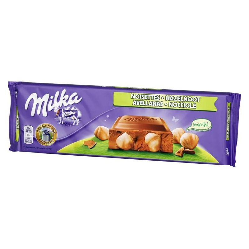 Milka Chocolat Au Lait Noisettes Entières : La Tablette De 270G