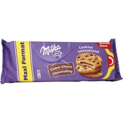 Milka Cookies Cœur Choco Fondant : Le Paquet De 12 - 312G