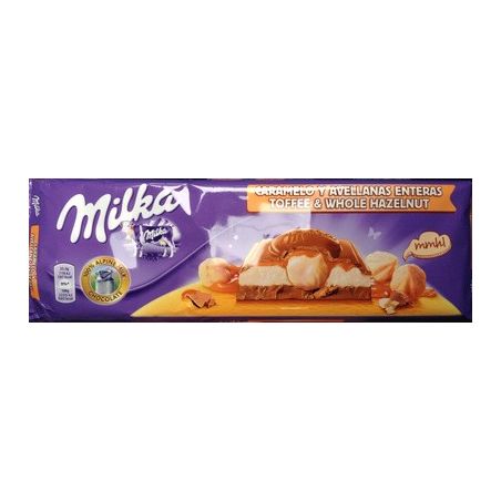 Milka Chocolat Caramel & Noisettes : La Tablette De 300G