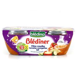 Blédina Plats Bébé Dès 12 Mois, Pâtes Tomates Courgettes Blédîner : Les 2 Bols De 200 G