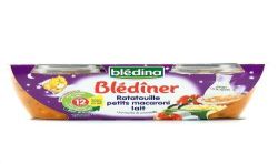Blédina Plats Bébé Dès 12 Mois, Ratatouille Macaroni Blédîner : Les 2 Bols De 200 G