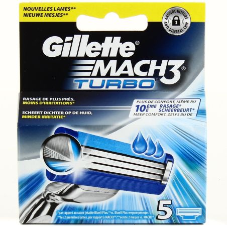 Gillette Gilllete Lames Mach3 Turbo X5