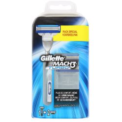 Gillette Ras Mach3 Turbo+2Rech