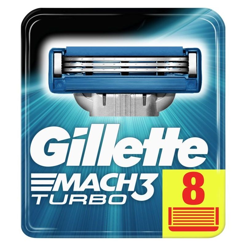 Gillette Gill Lames Mach3 Turbo X8
