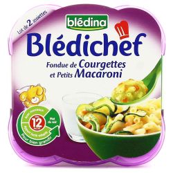 Bledina Blédichef Courgette Macaroni Blédina X2 460G