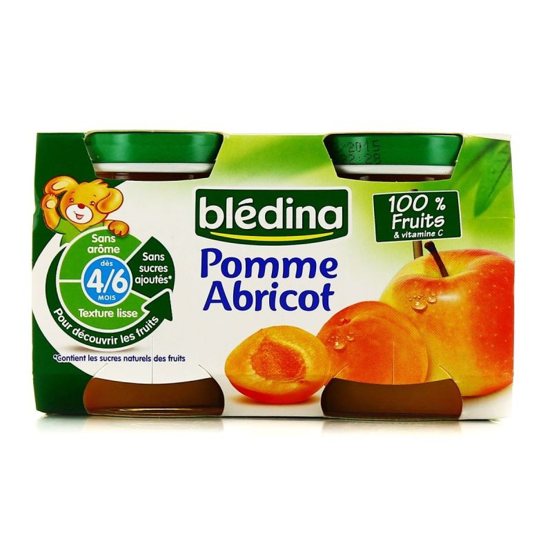Blédina Compotes Bébé Dès 4 Mois Pomme Abricot : Les Pots De 130 G