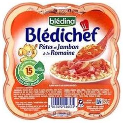 Bledichef Bledina Blédichef Petites Pâtes Jambon Romaine Blédina 250G