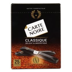 Carte Noire Café Soluble Classique : Les 25 Sticks De 1,8G