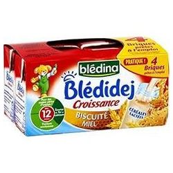 Blédina Lait Et Céréales Bébé Blédidej Dès 12 Mois, Biscuité/Miel : Les 4 Briques De 250 Ml