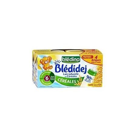 Bledidej Blédina Lait Et Céréales Bébé Blédidej Dès 6 Mois Les 4 Briques De 250 Ml