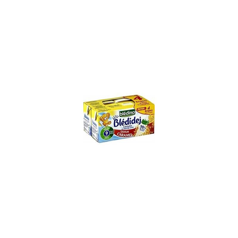 Blédina Lait Et Céréales Bébé Blédidej Dès 9 Mois, Caramel : Les 4 Briques De 250 Ml