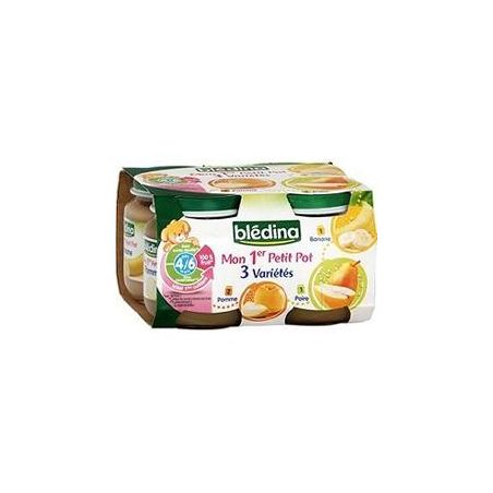 Bledina Pack 4X130G Pot Pomme/Banane/Poire