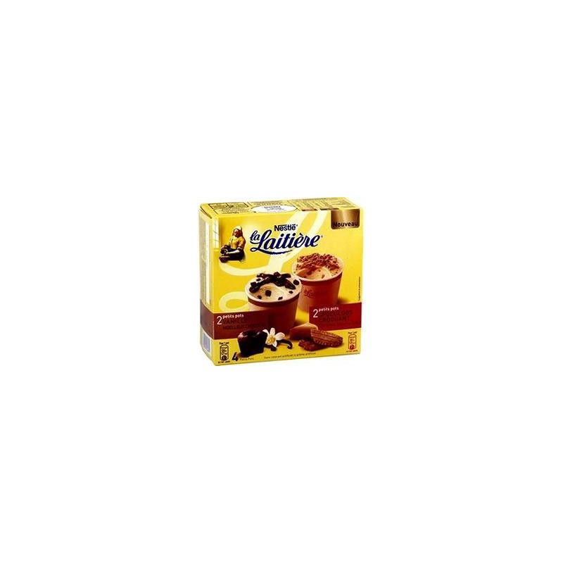 Nestle 4X100Ml Glace Vanille/Chocolat/Speculoos La Laitiere