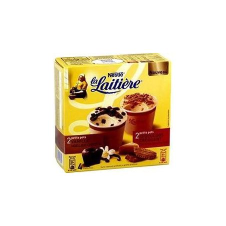 Nestle 4X100Ml Glace Vanille/Chocolat/Speculoos La Laitiere