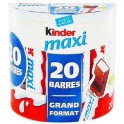 Kinder Barres Chocolatées Maxi : La Boite De 20 - 420G