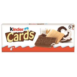 Kinder Cards Gaufrettes Croustillantes Fourrées Chocolat Et Lait : Le Sachet De 128G