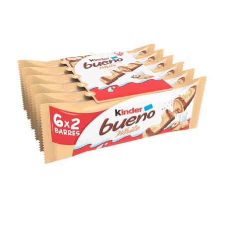 Kinder Barres Chocolatées Chocolat Blanc Bueno : Les 12 Pièces - 234G