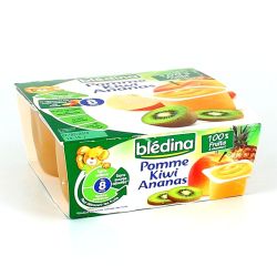 Bledina Pack 4X100G Pomme/Kiwi/Ananas