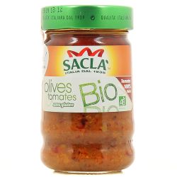 Sacla 190G Sauce Olive Tomate Bio