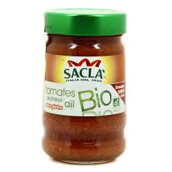 Sacla 190G Sauce Tomate Sechees Ail Bio
