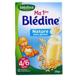 Bledine Blédina Blédine Céréales Bébé Dès 4/6 Mois Nature Sans Sucres Et Gluten La Boite De 250 G