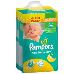Pampers Diapers Size 2, 144 Nappies, 4-8Kg
