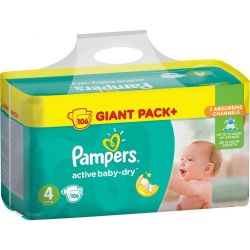 Pampers Active Baby Maxi 4 (8-14 Kg) 106 Nappies