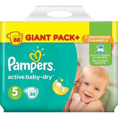 Pampers Active Baby-Dry Junior 5 (11-18 Kg) 88 Nappies