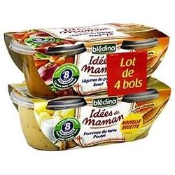 BLEDINA Blédina bol légumes variés pâtes veau 2x200g dès 8 mois pas cher 