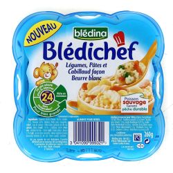 Bledichef 260G Legumes Pates Cabillaud