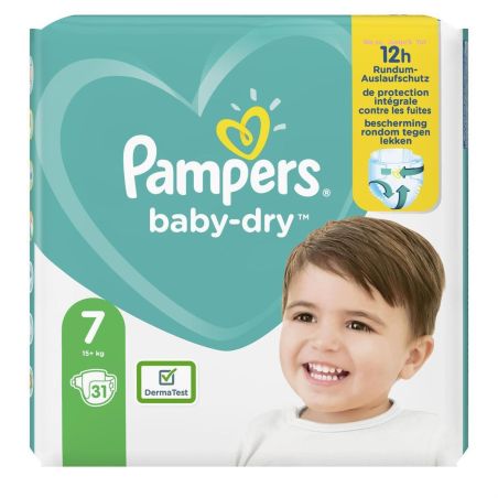 Pampers Baby-Dry Géant Couches-Culotte Taille 7 (15Kg Et +) : Le Paquet De 31 Couches-Culottes