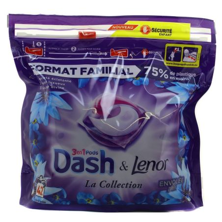 Dash Lessive Capsule Envolée D'Air 3En1 : La Boîte De 42 Capsules