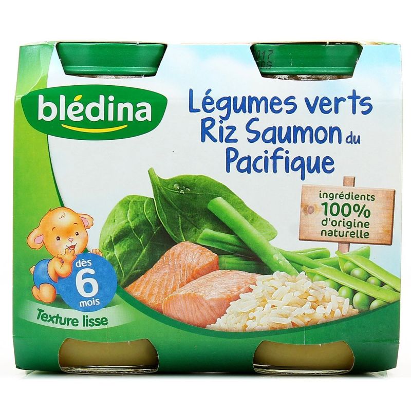 Blédina Petits Pots Bébé Dès 6 Mois, Légumes Riz Poisson : Les 2 De 200 G