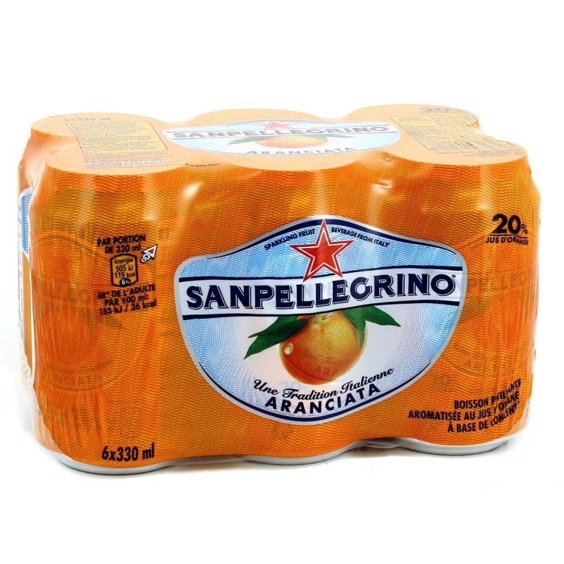 San Pellegrino Pack Bouteille 6X33Cl Eau Aranciata