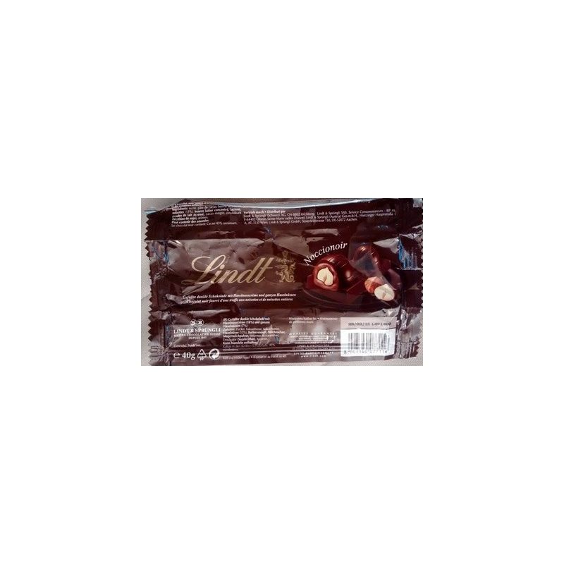 Lindt Noccio Nr Barre 40G