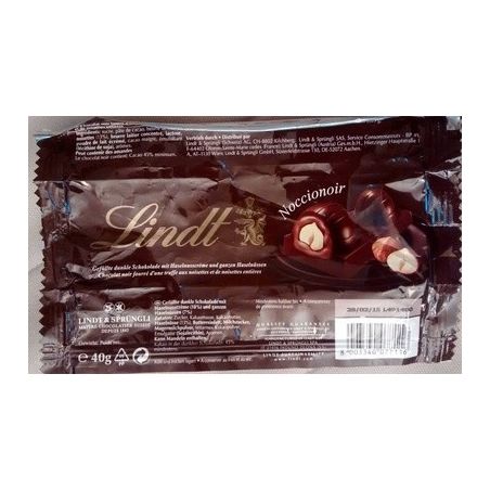 Lindt Noccio Nr Barre 40G