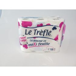 Le Trefle 12 Rouleaux Papier Toilette Maxi Feuille