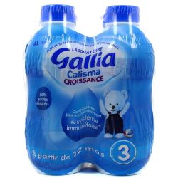 Gallia Lait Bébé Liquide Dès 12 Mois Calisma Sans Sucres Ajoutés : Les 4 Bouteilles De 1 L