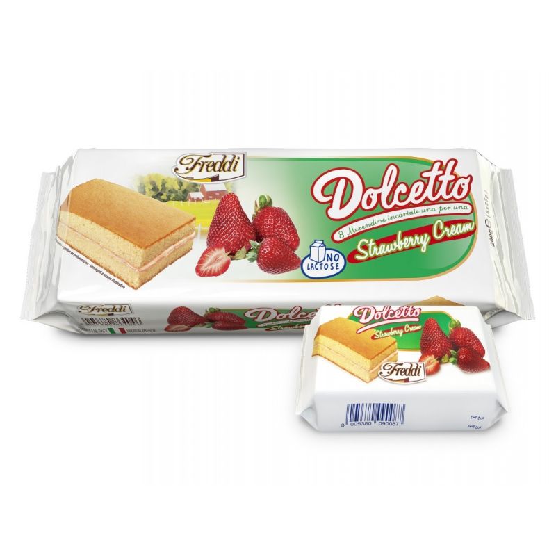 Freddi Etui 8 Genoises Dolcetto Fraise 200G