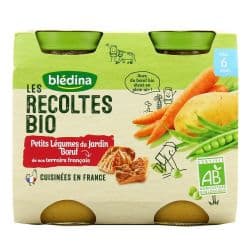 Bledina Blédina Les Récoltes Bio Petits Pots Bébé Légumes Du Jardin Boeuf Dès 6 Mois 2 De 200G