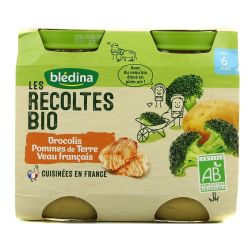 Blédina Les Récoltes Bio Petits Pots Bébé Brocolis Pommes De Terre Veau Dès 6 Mois : 2 200G