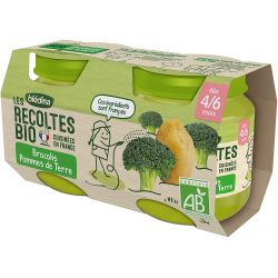 Blédina Les Récoltes Bio Petits Pots Bébé Brocolis Pommes De Terre Dès 4/6 Mois : 2 130G