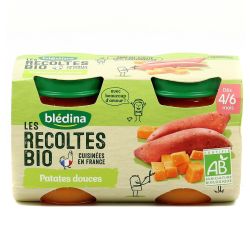Blédina Les Récoltes Bio Petits Pots Bébé Patates Douces Dès 4/6 Mois : 2 De 130 G