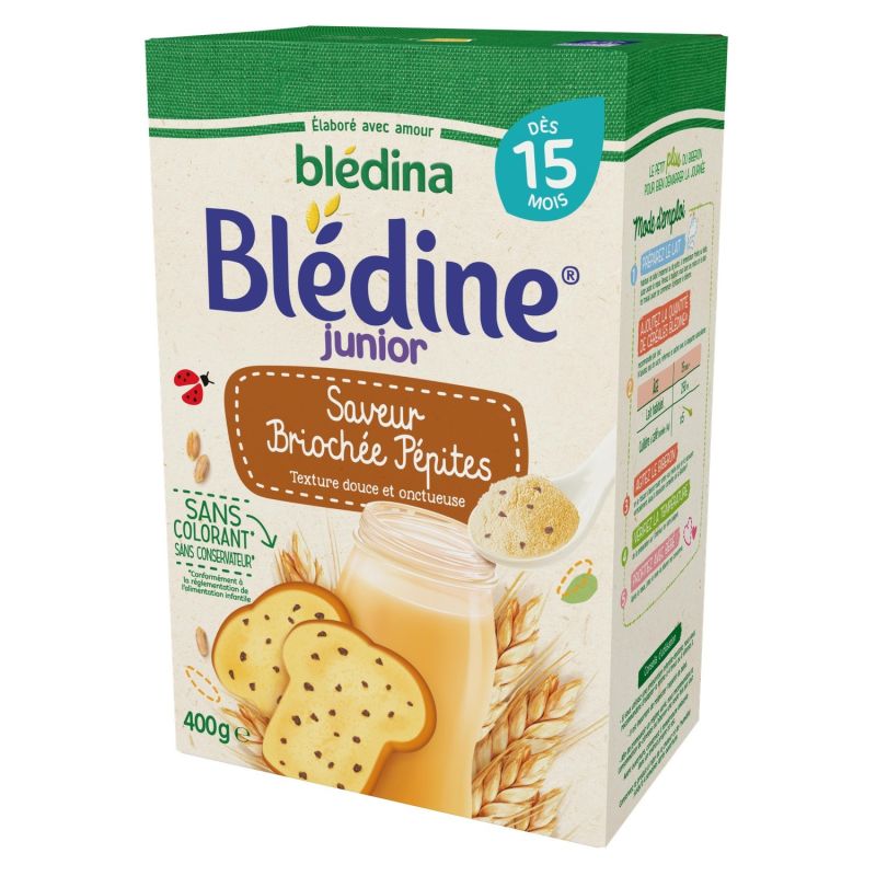 Blédina Blédine Céréales Bébé Dès 15 Mois Saveur Briochée Pépites : La Boite De 400G