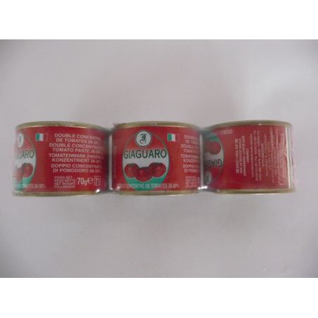 1Er Prix Lot 3X70G Double Concentre De Tomate Giaguaro