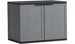 Kis Jolly Armoire Basse Plastique Gris/Noir 68 X 39 85 Cm