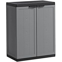 Kis Jolly Armoire Basse Plastique Gris/Noir 68 X 39 85 Cm