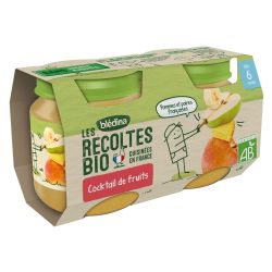 Blédina Les Récoltes Bio Cocktail De Fruits Dès 6 Mois Pack 130 G X 2 - 260